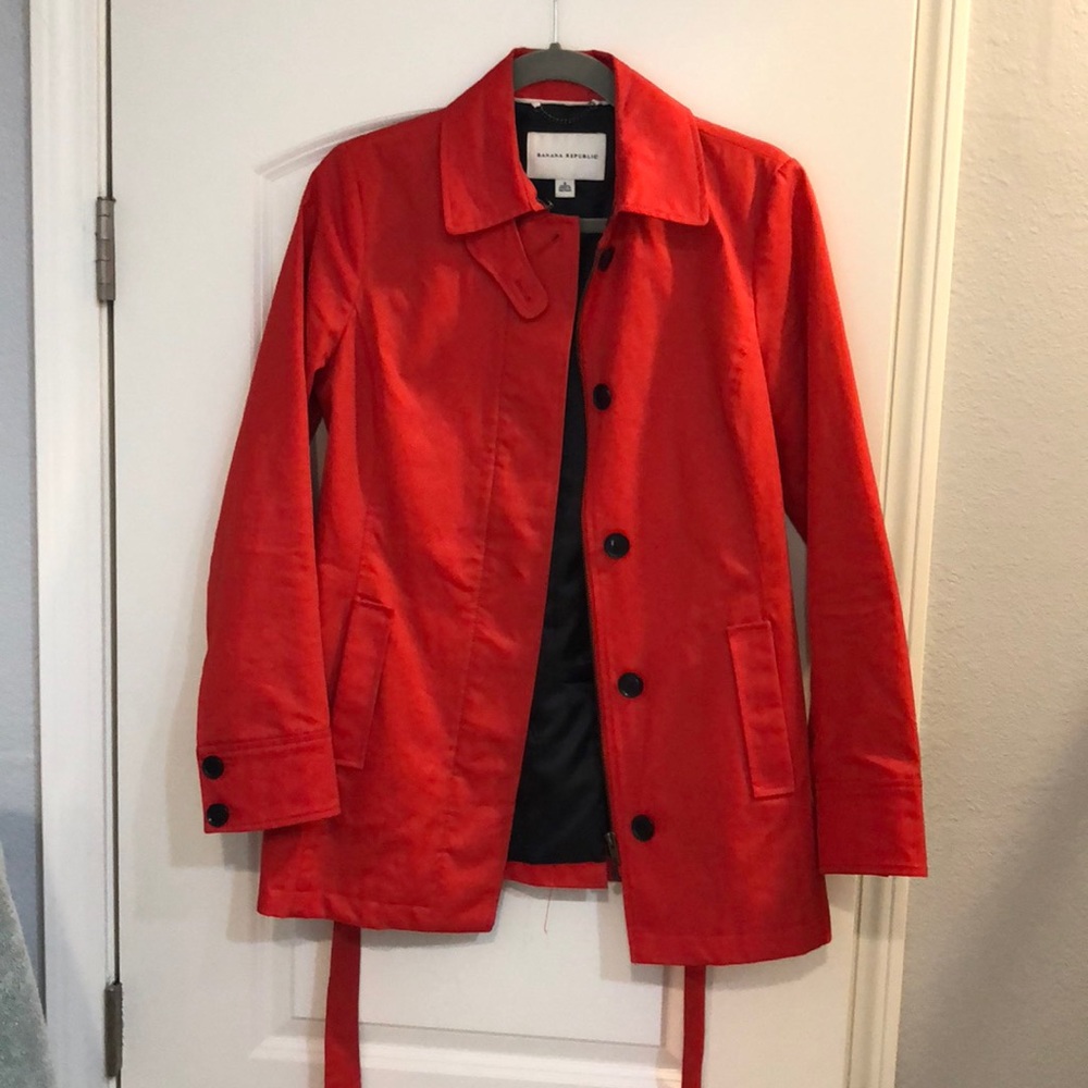 Banana Republic Red Trench Coat